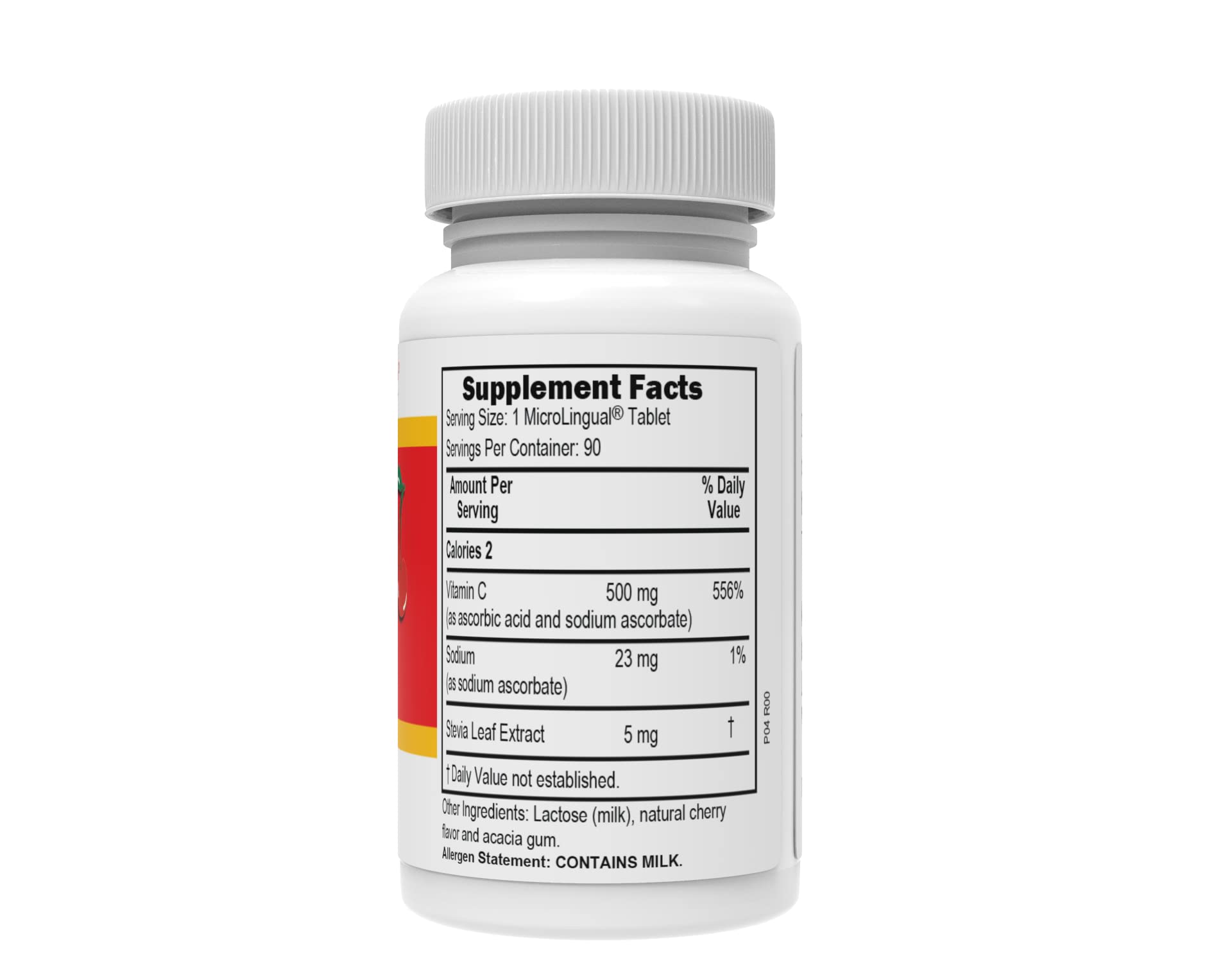 MicroLingual vitamin C tablets dissolving under the tongue