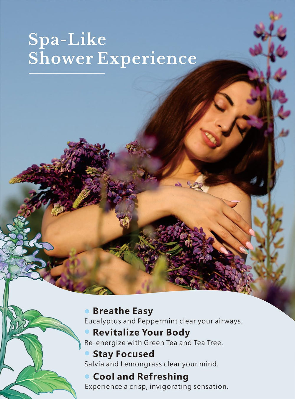 Midlaso eucalyptus mint bomb delivers refreshing steam for a revitalizing shower