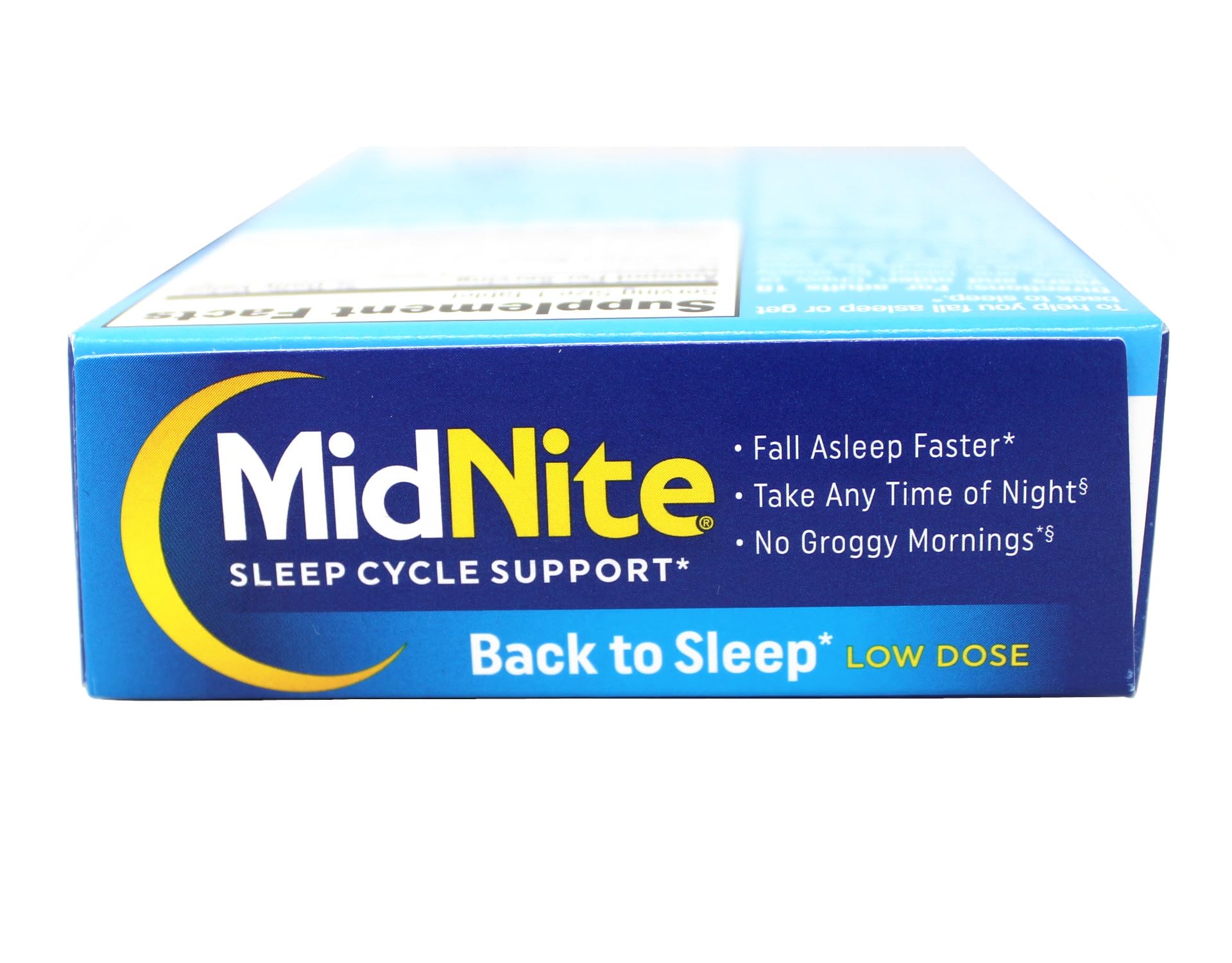 MidNite Sleep Aid foil label detail highlighting flavor and directions