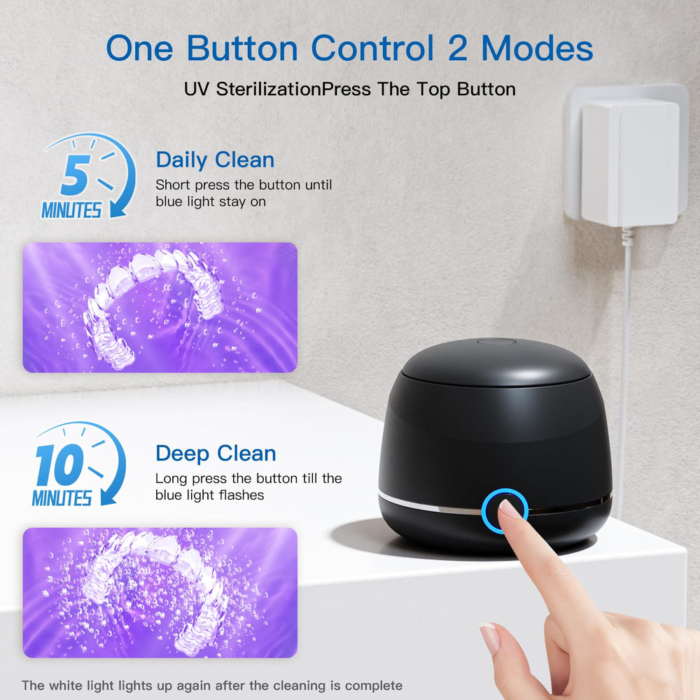 Indicator for 10-minute deep clean mode (blue light)