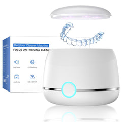 Front view of Midomi Ultrasonic Retainer Cleaner with 200ml cleaning pod