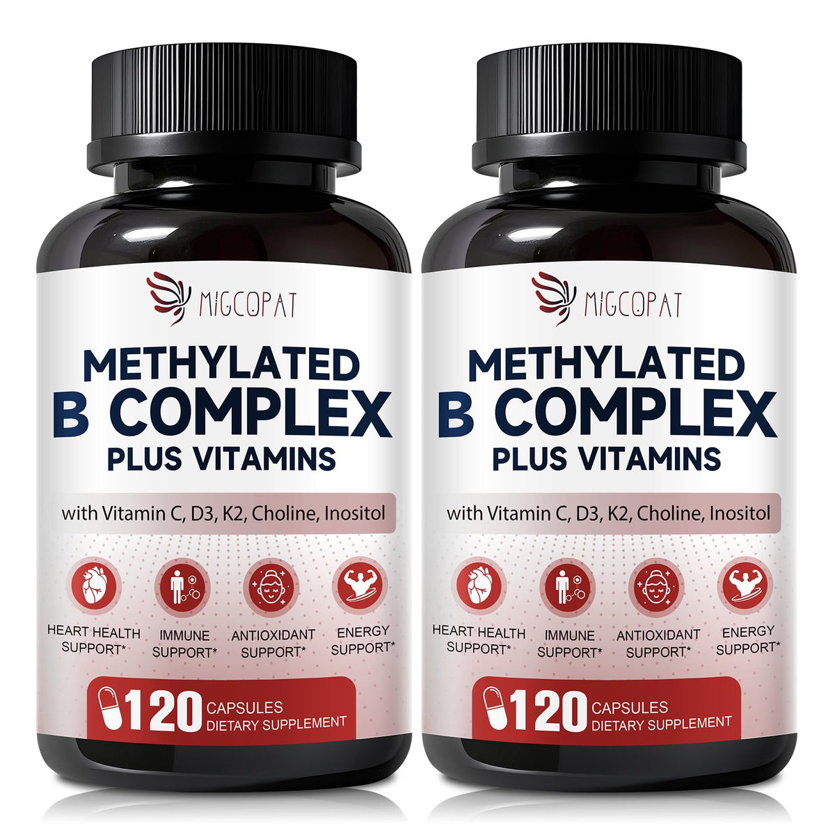 Migcopat 17-in-1 Methylated B Complex bottle and label
