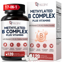 Front view of Migcopat 17-in-1 Methylated B Complex bottle