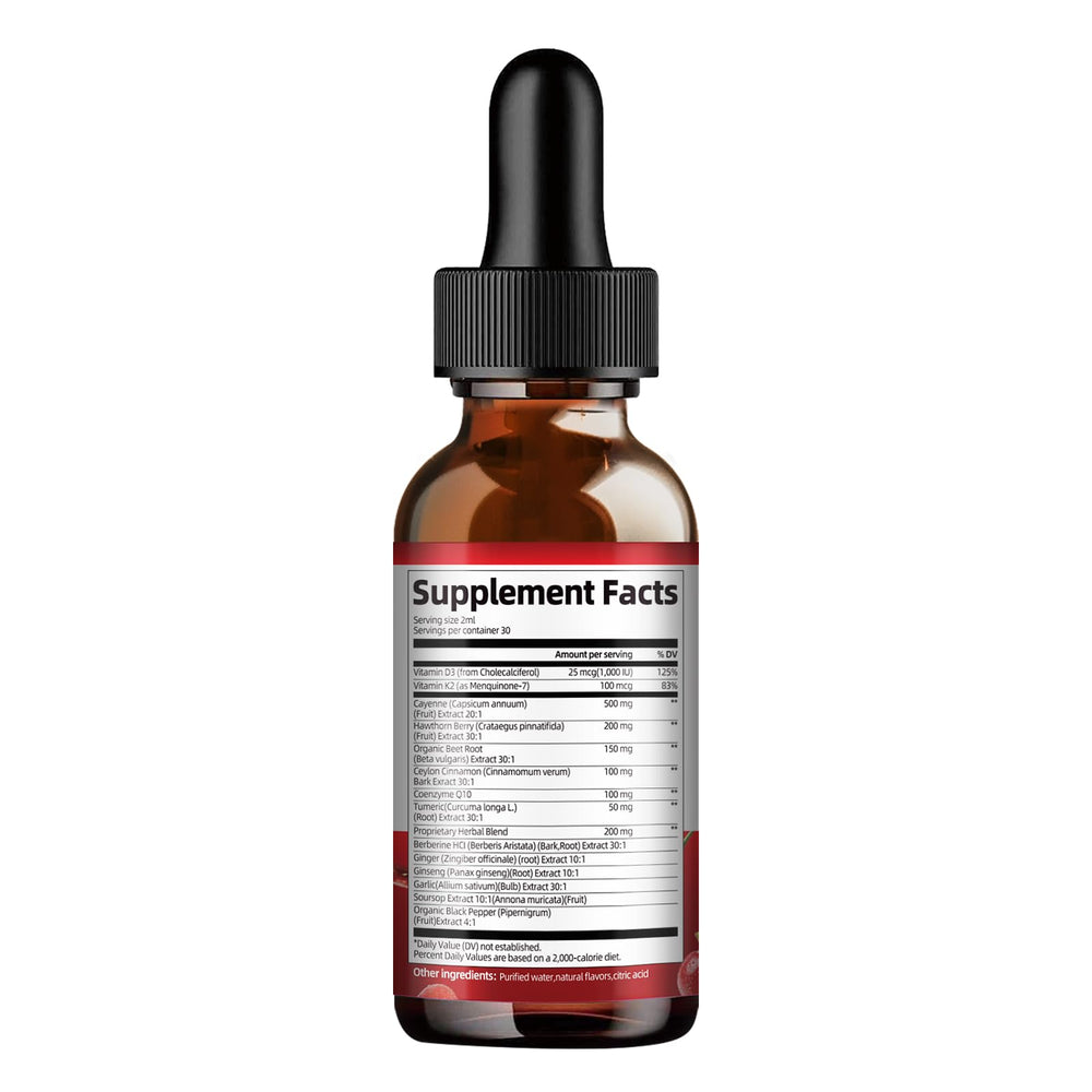 Glass with Cayenne Pepper Drops beside the bottle