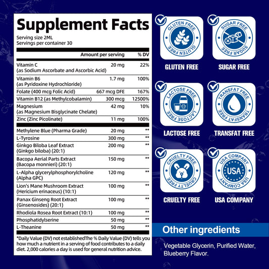 Close-up of Migcopat label showing Methylene Blue Drops