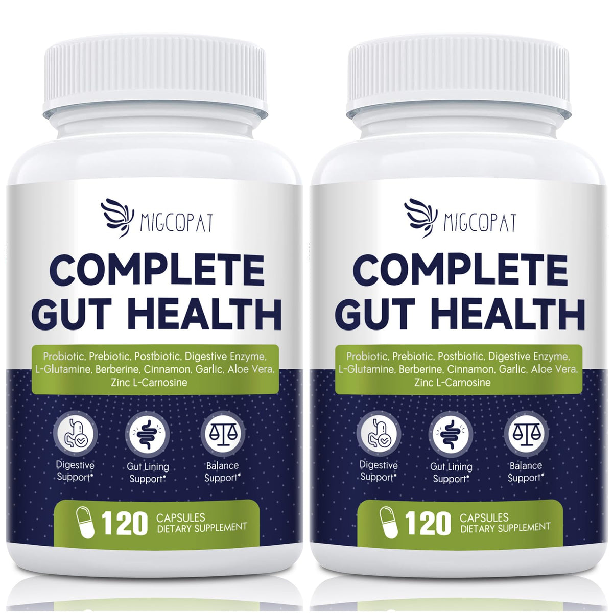 Migcopat Probiotics bottle label showing 80 Billion CFU
