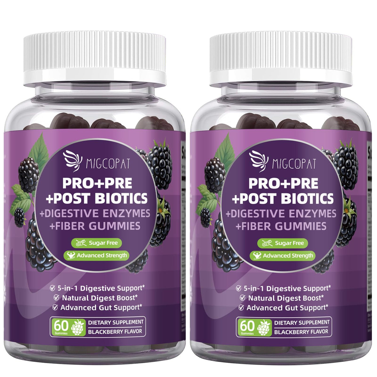 Migcopat 5-in-1 Probiotic Gummies bottle front