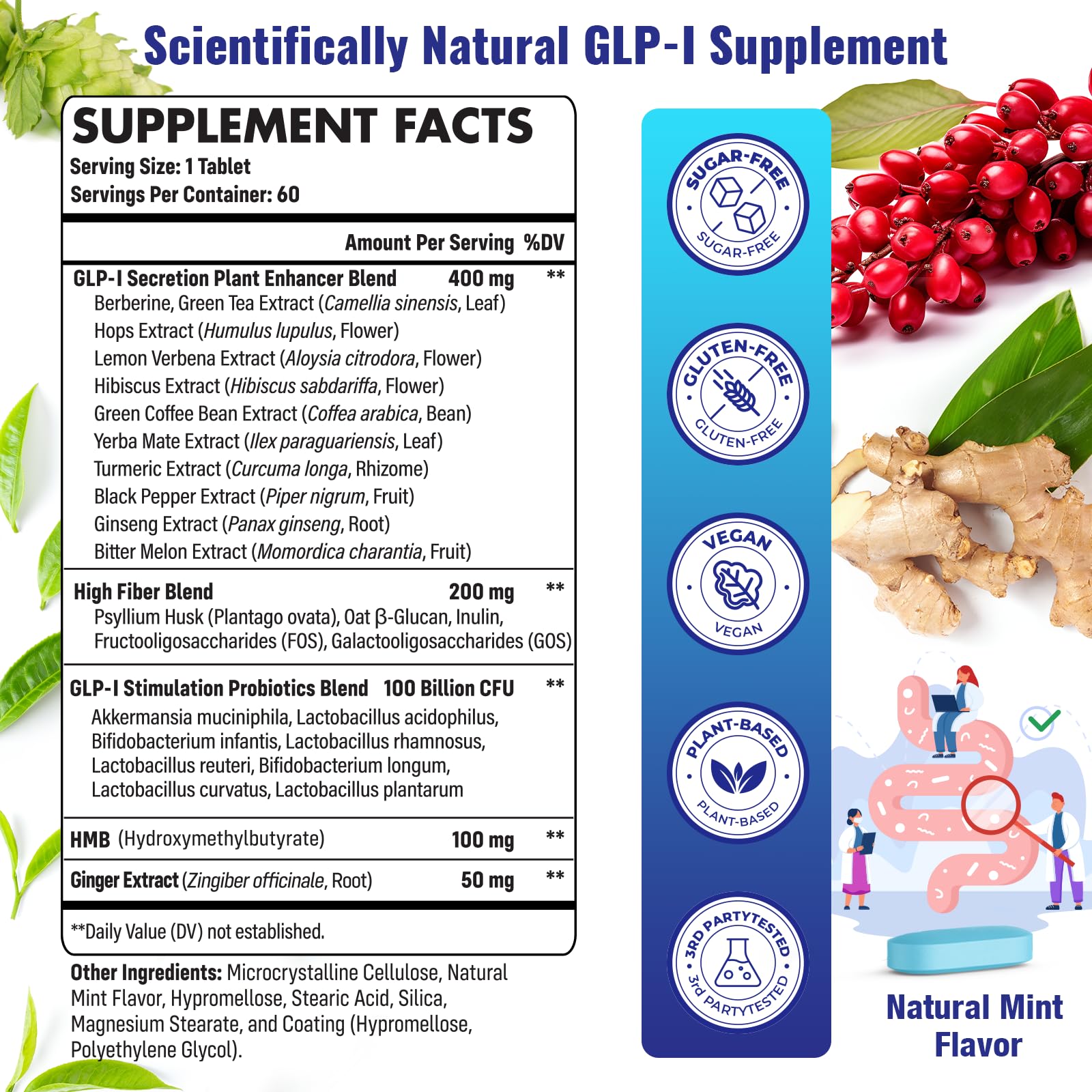 Vegan, sugar-free, non-GMO badge