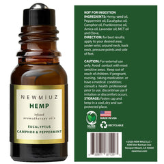 Label displays 10ml capacity and natural ingredients