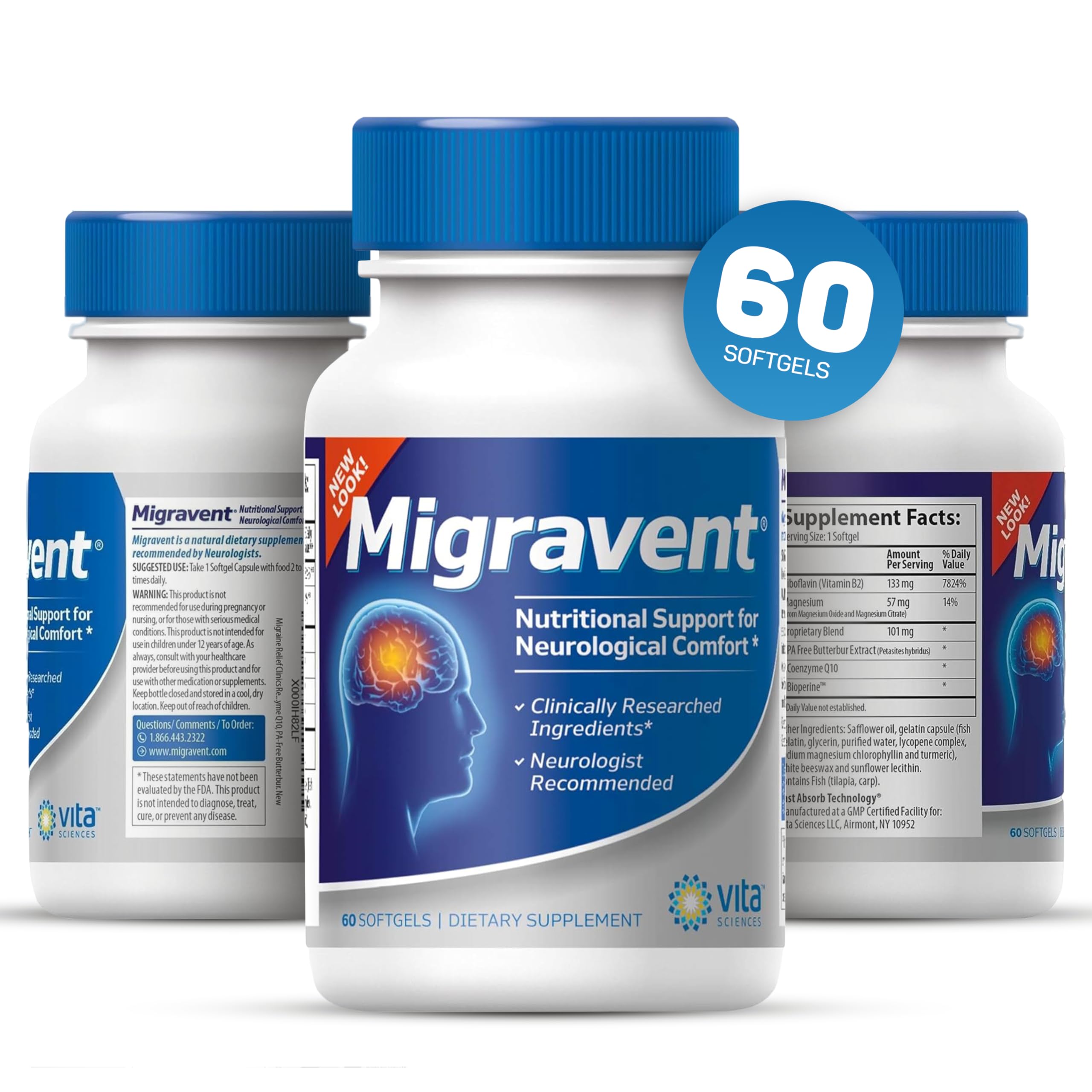 Bioperine black pepper extract in Migravent to hint at improved absorption