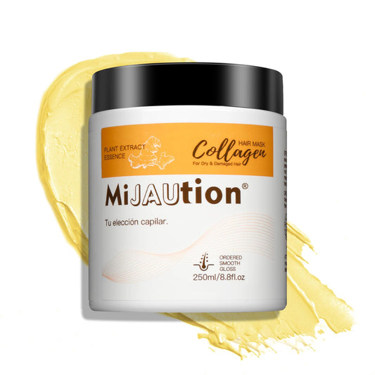 Mijaution collagen hair mask for dry hair restores moisture and reduces breakage