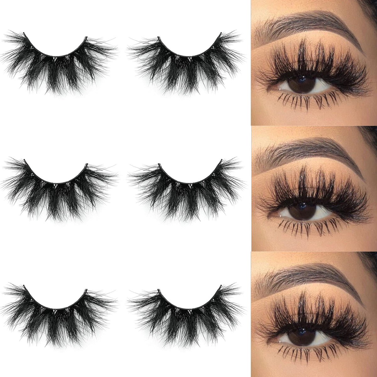 Mikiwi mink lashes 5D super fluffy for a dramatic, comfortable look