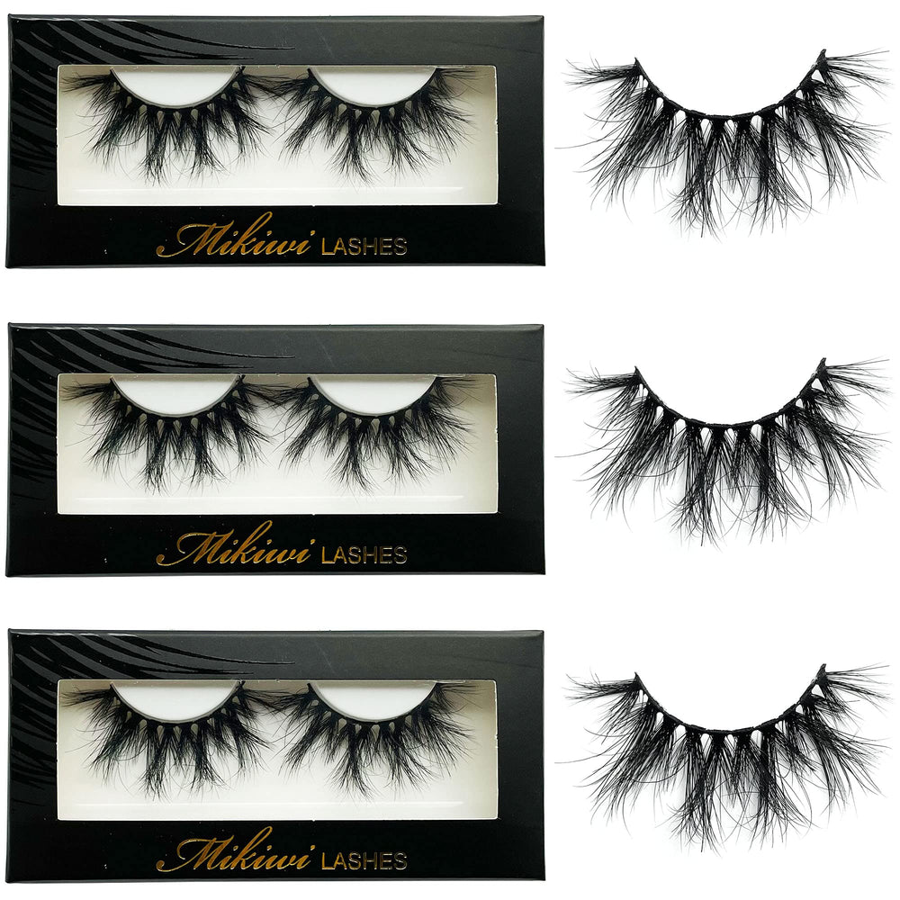 Mikiwi 5D mink lashes super fluffy for glamorous events.