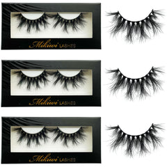 Mikiwi 5D mink lashes super fluffy for glamorous events.