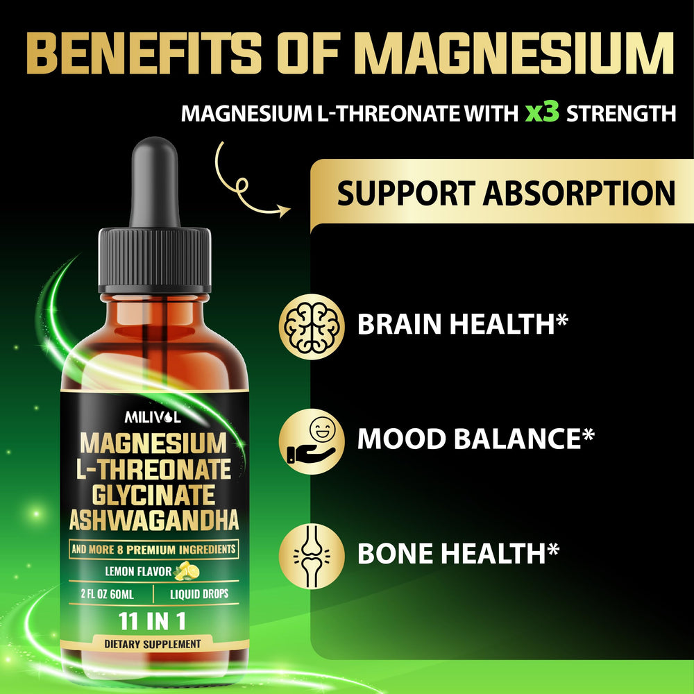 Ingredients: Magnesium L-Threonate, Magnesium Glycinate, Ashwagandha