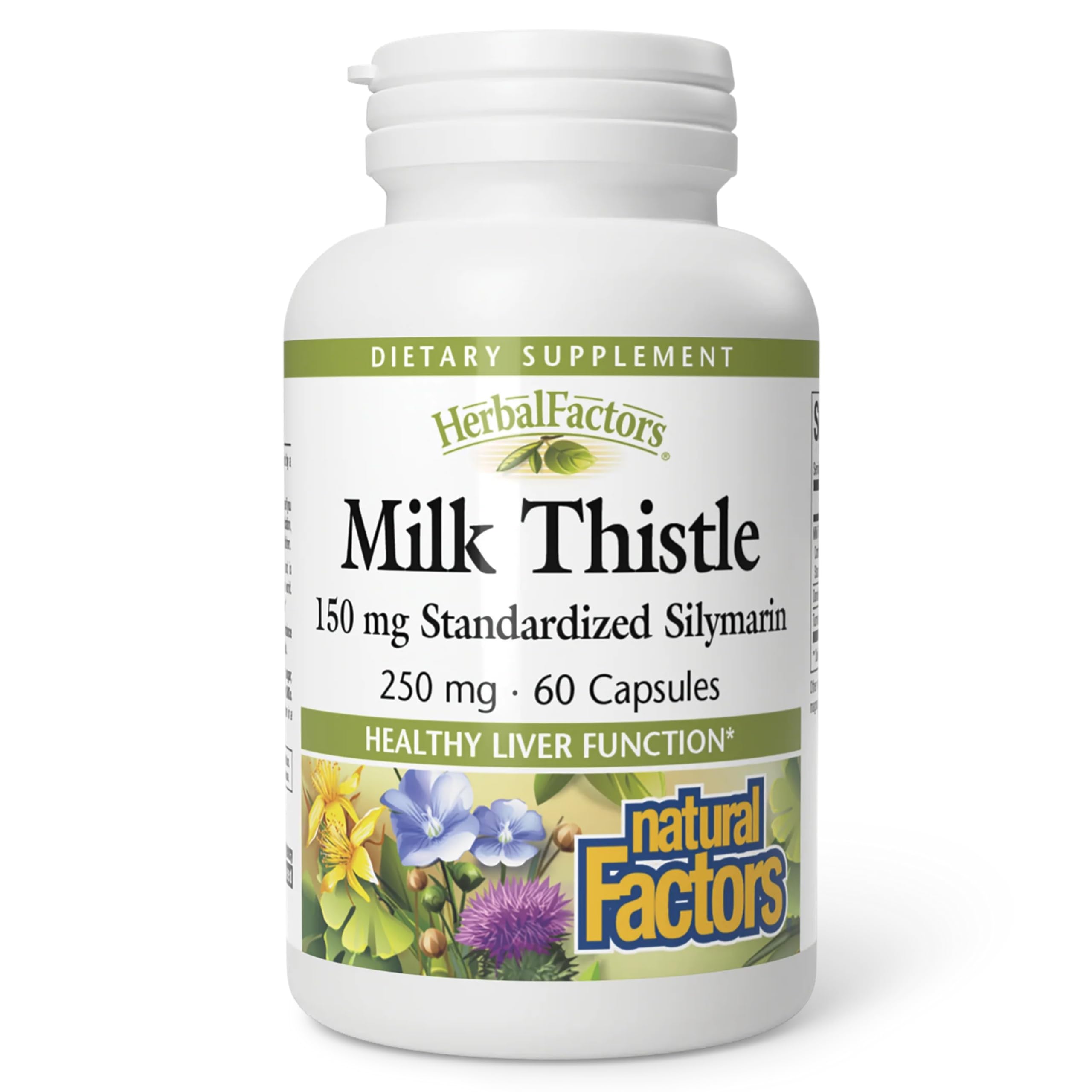 Natural Factors Milk Thistle 250 mg bottle with 60 capsules