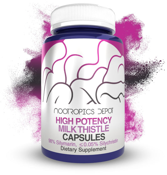 Milk Thistle Capsules Bottle Front – 200mg Silymarins, 60 Count