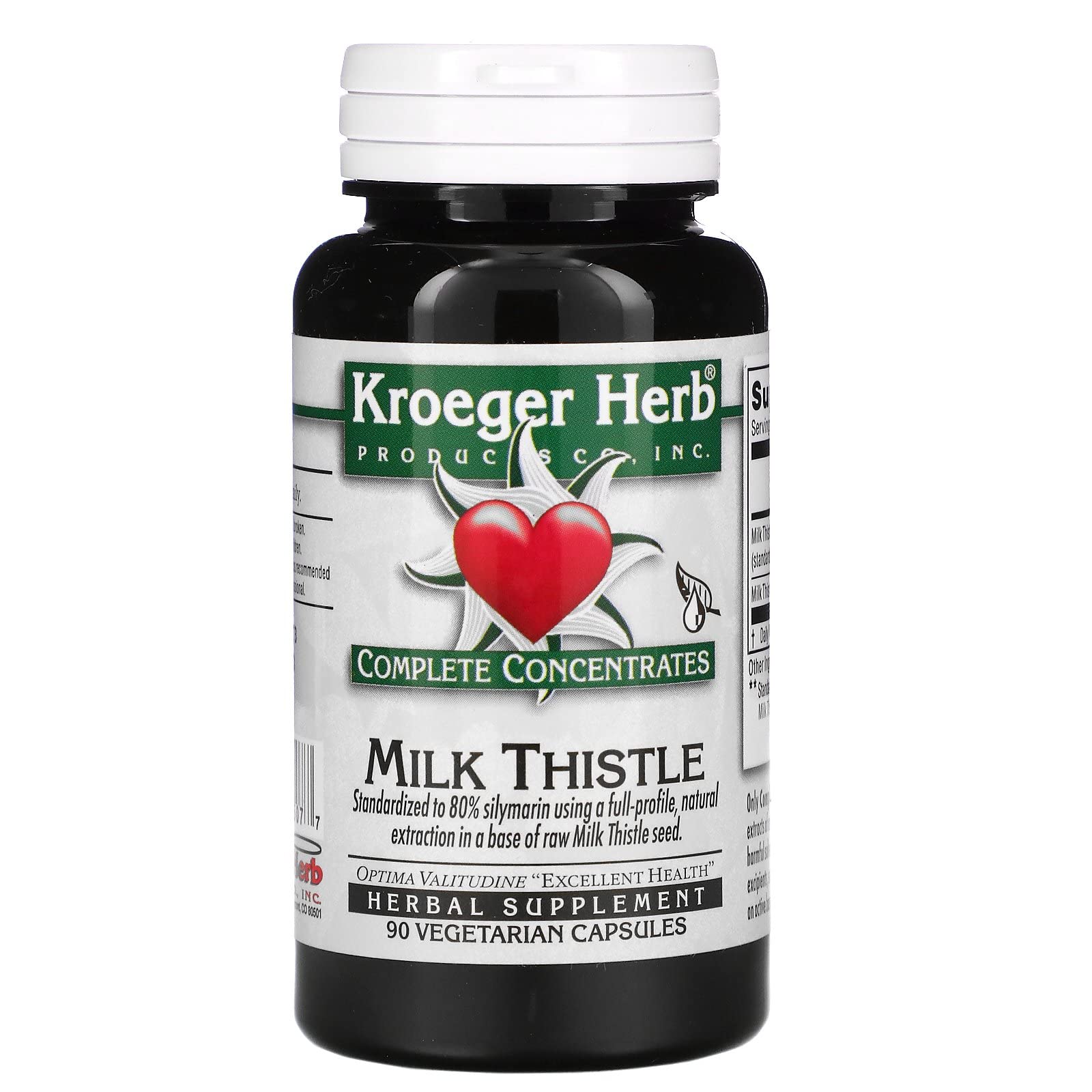 Bottle of Complete Concentrates Milk Thistle 90 Vegetarian Capsules