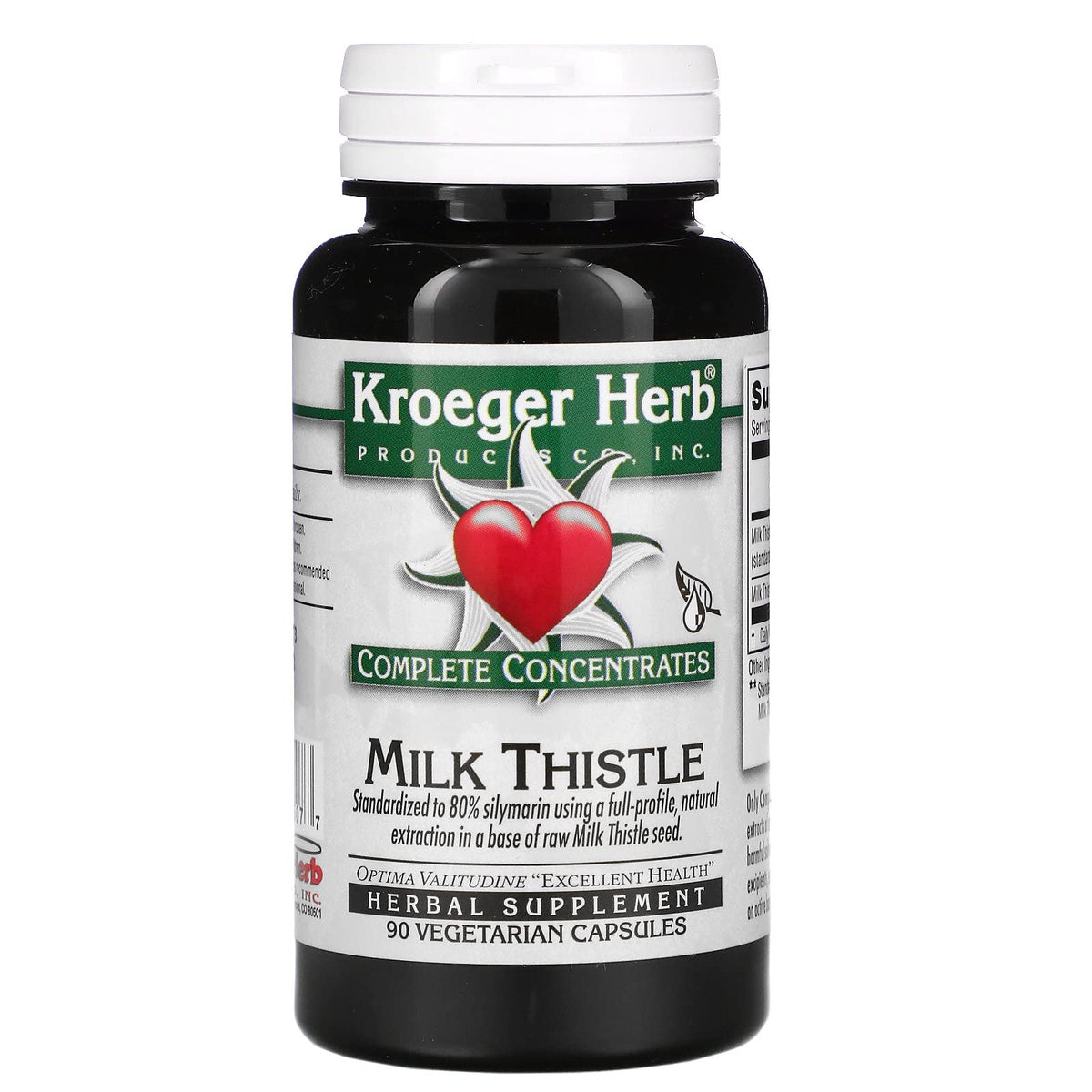 Bottle of Complete Concentrates Milk Thistle 90 Vegetarian Capsules