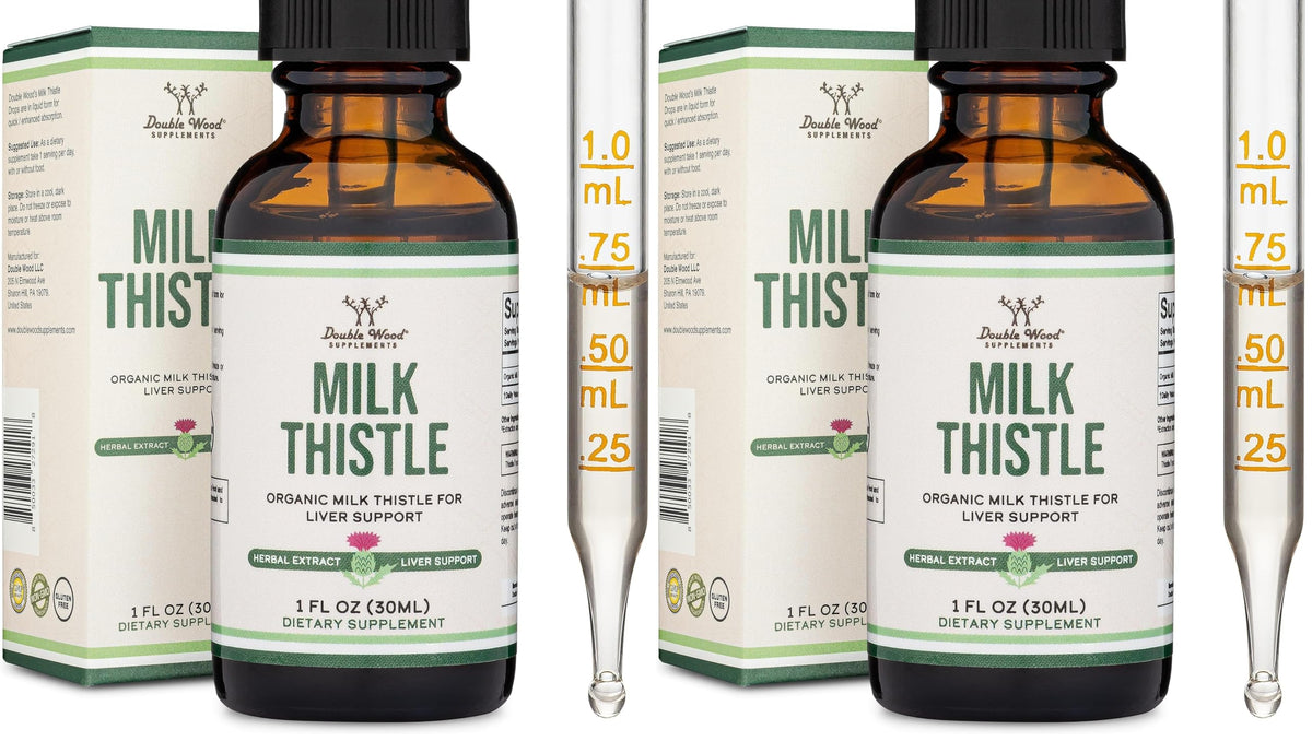 Front view of Milk Thistle Drops bottle - 1 oz, pack of 2