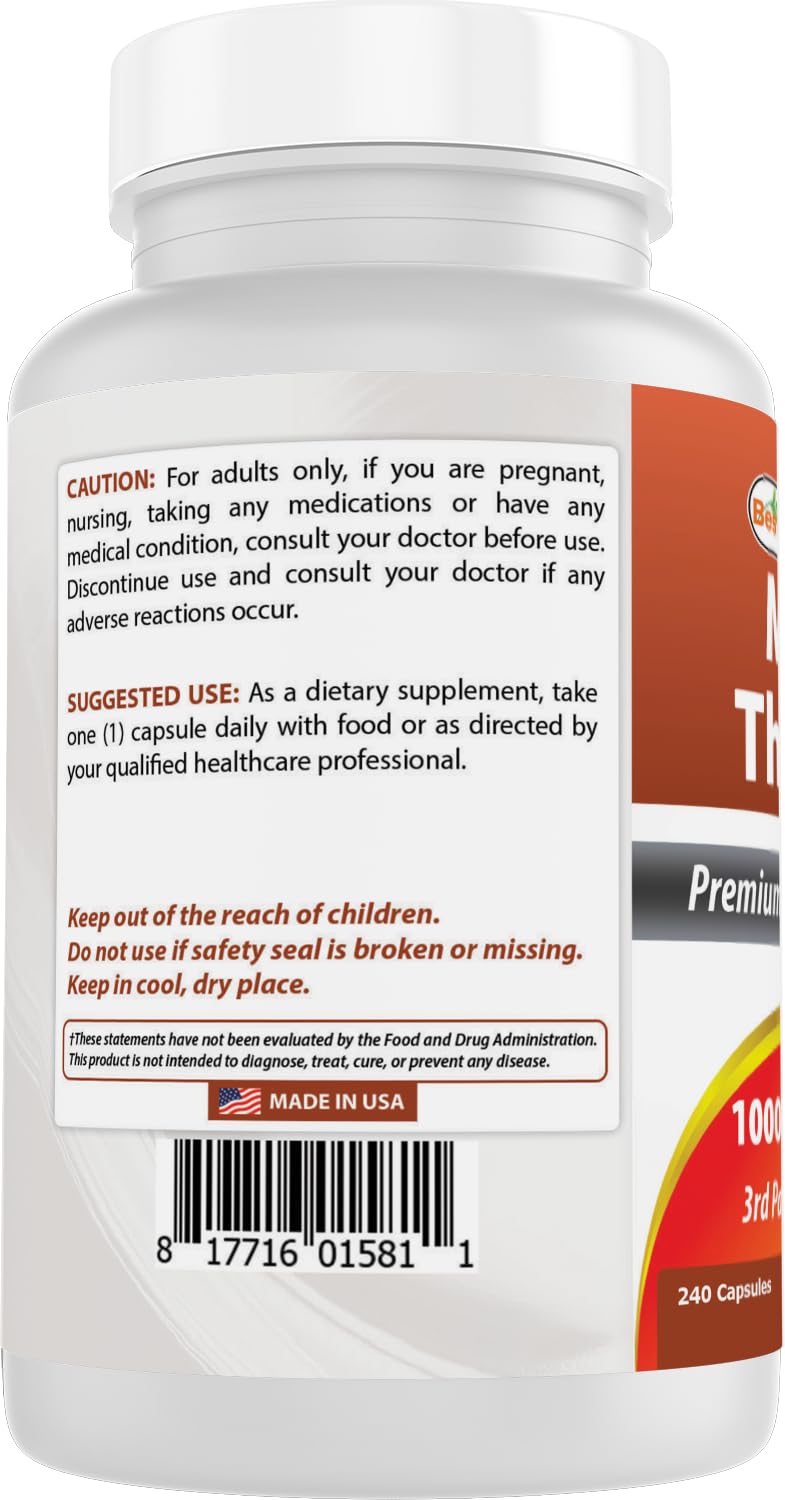 Close-up of 1000mg milk thistle capsules