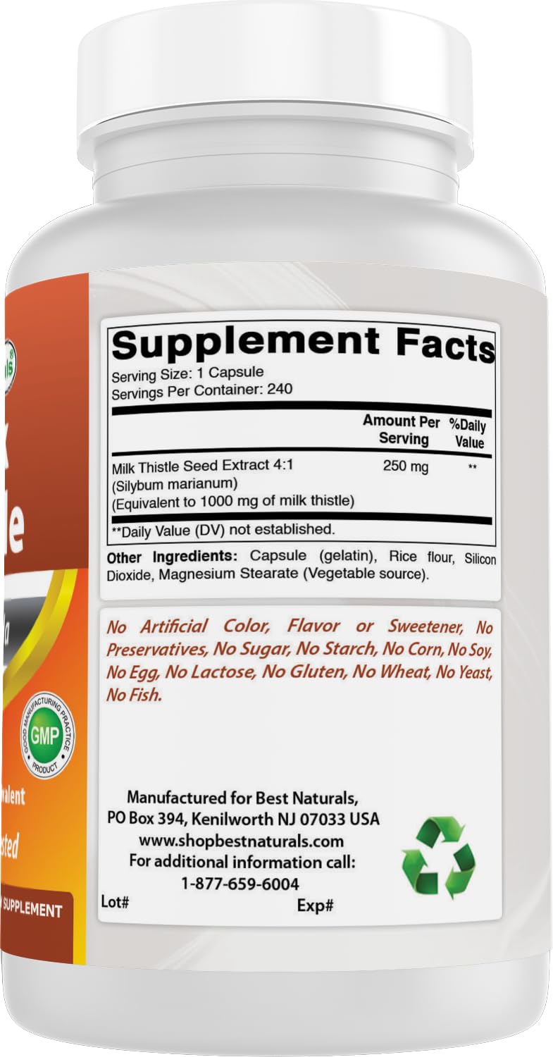 3rd party lab test verification for Milk Thistle Extract 1000mg