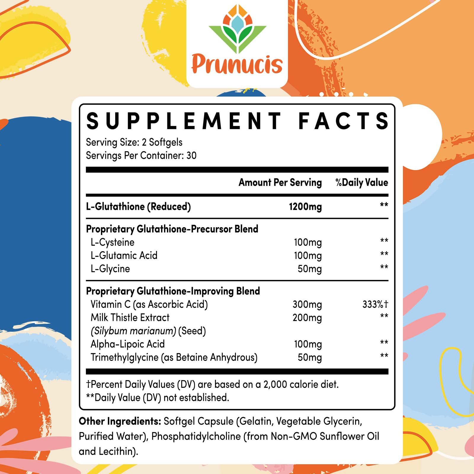 Milk thistle and glutathione ingredients