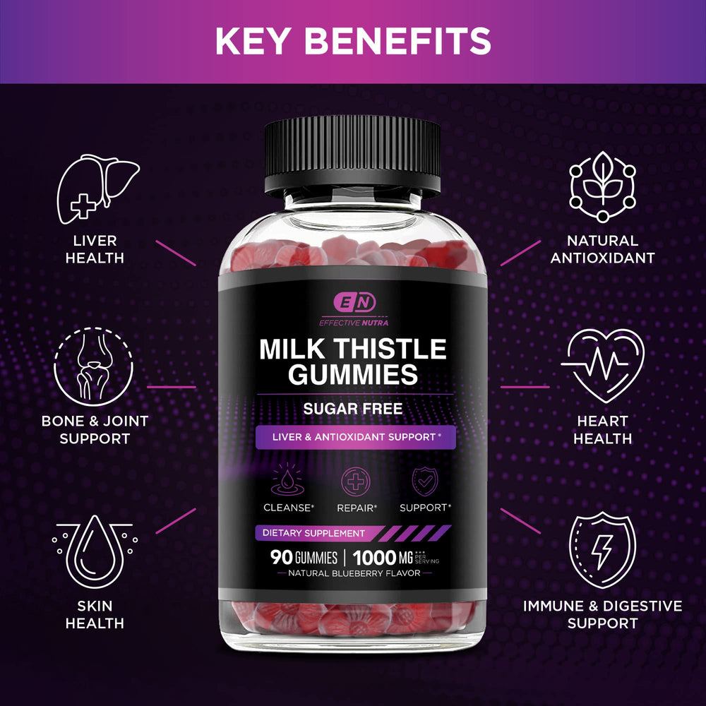 Milk thistle gummies with natural berry flavor