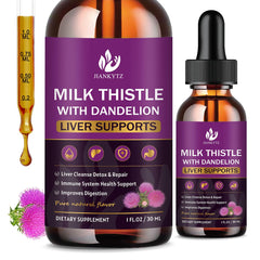 Milk Thistle Liver Detox Drops 2-pack bottle front view