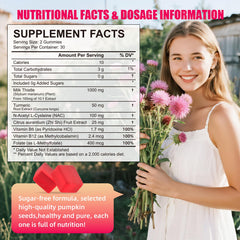 Close-up of strawberry-flavored milk thistle gummies