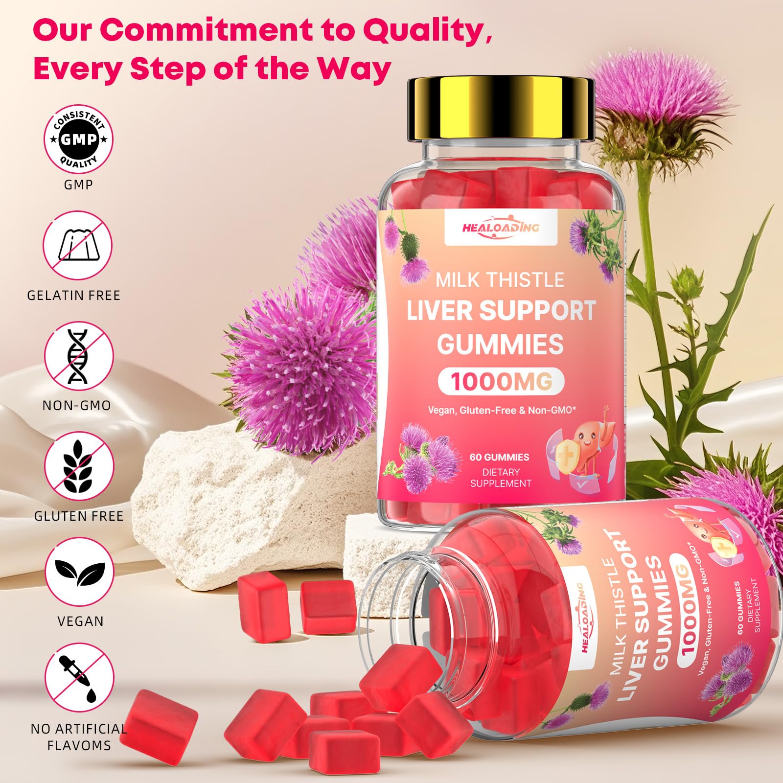 Milk Thistle Liver Detox Gummies on store shelf