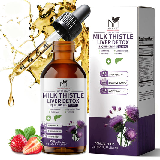 Milk Thistle Liver Support Drops bottle front view