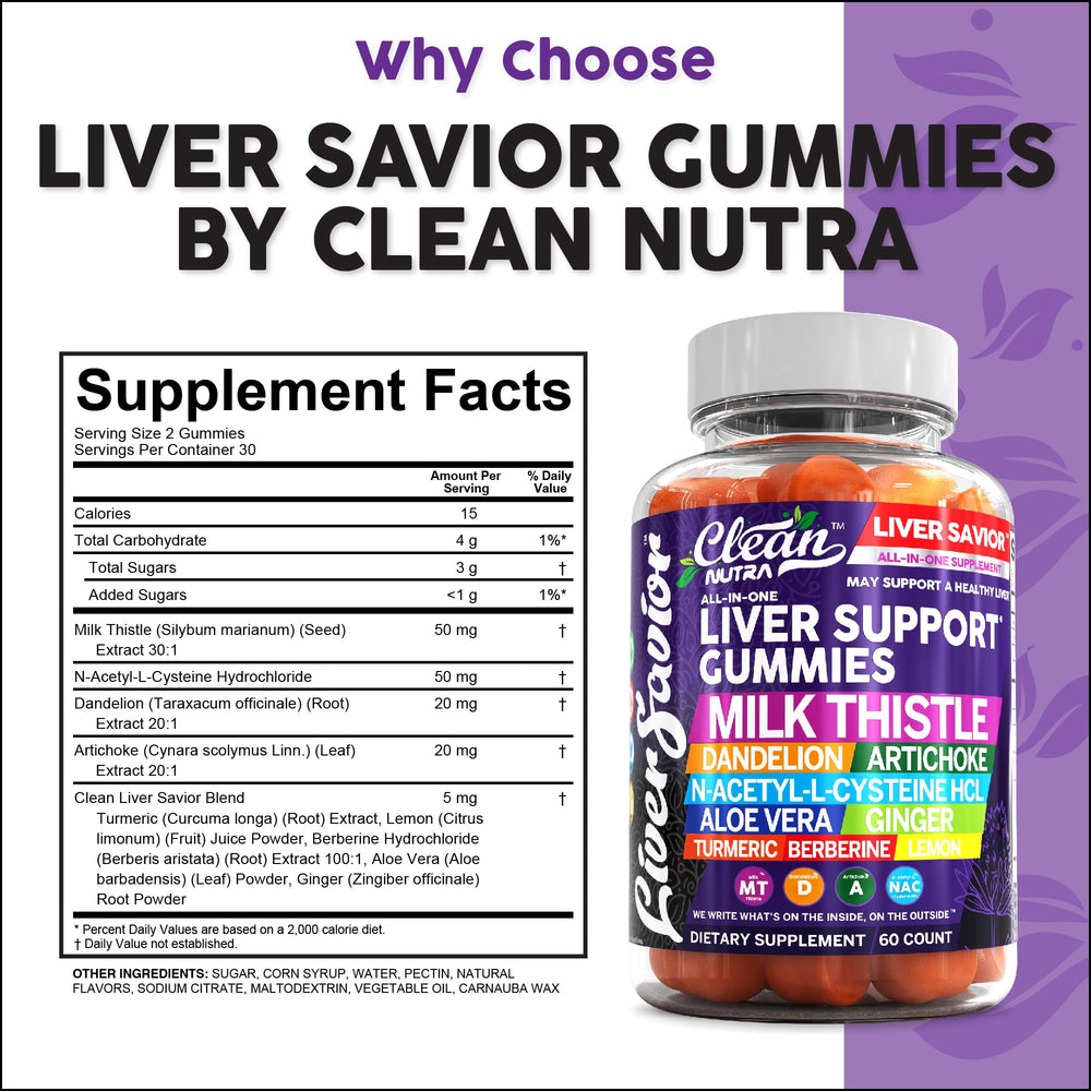 Milk thistle liver support gummies bottle close-up