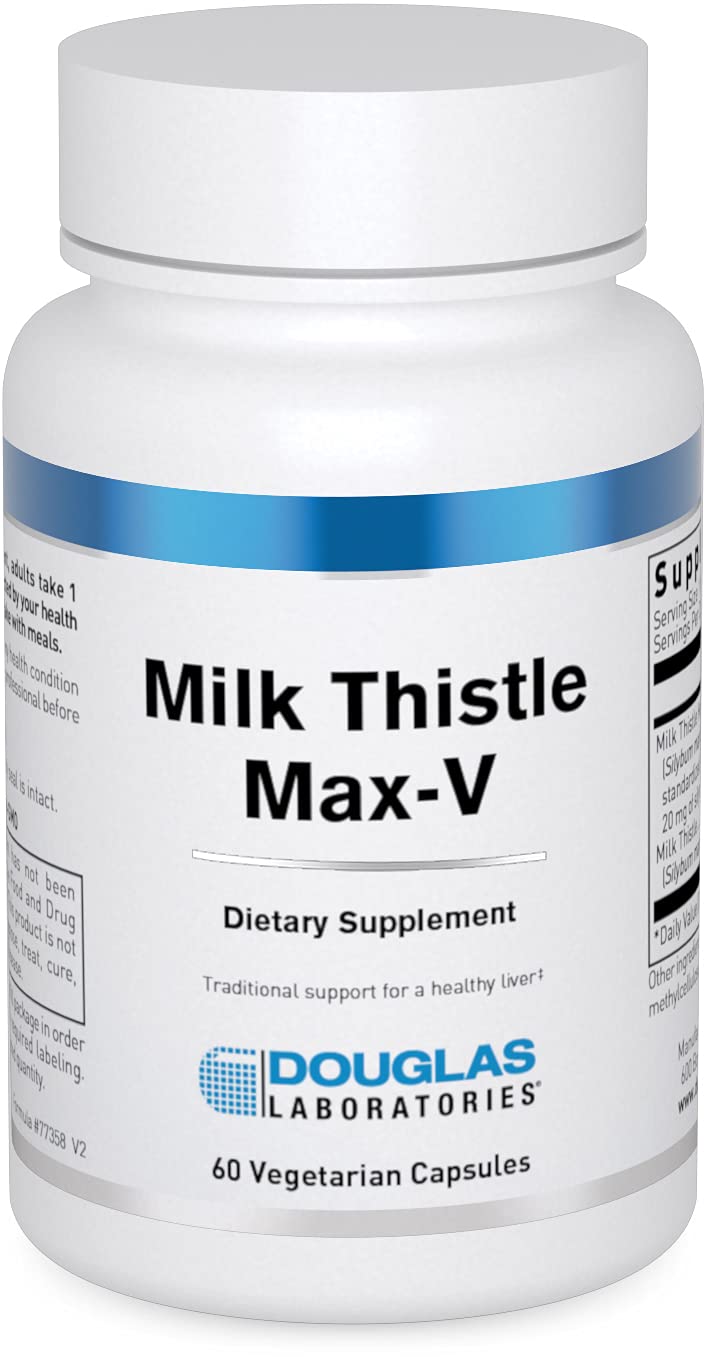 Milk Thistle Max-V bottle with 60 capsules by Douglas Laboratories