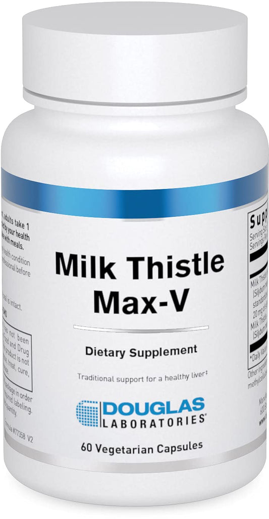 Milk Thistle Max-V bottle with 60 capsules by Douglas Laboratories