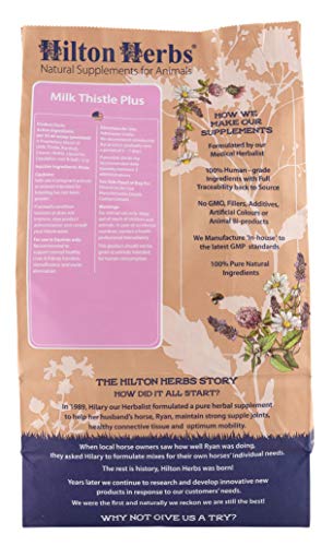 Close-up of Milk Thistle Plus label on bottle