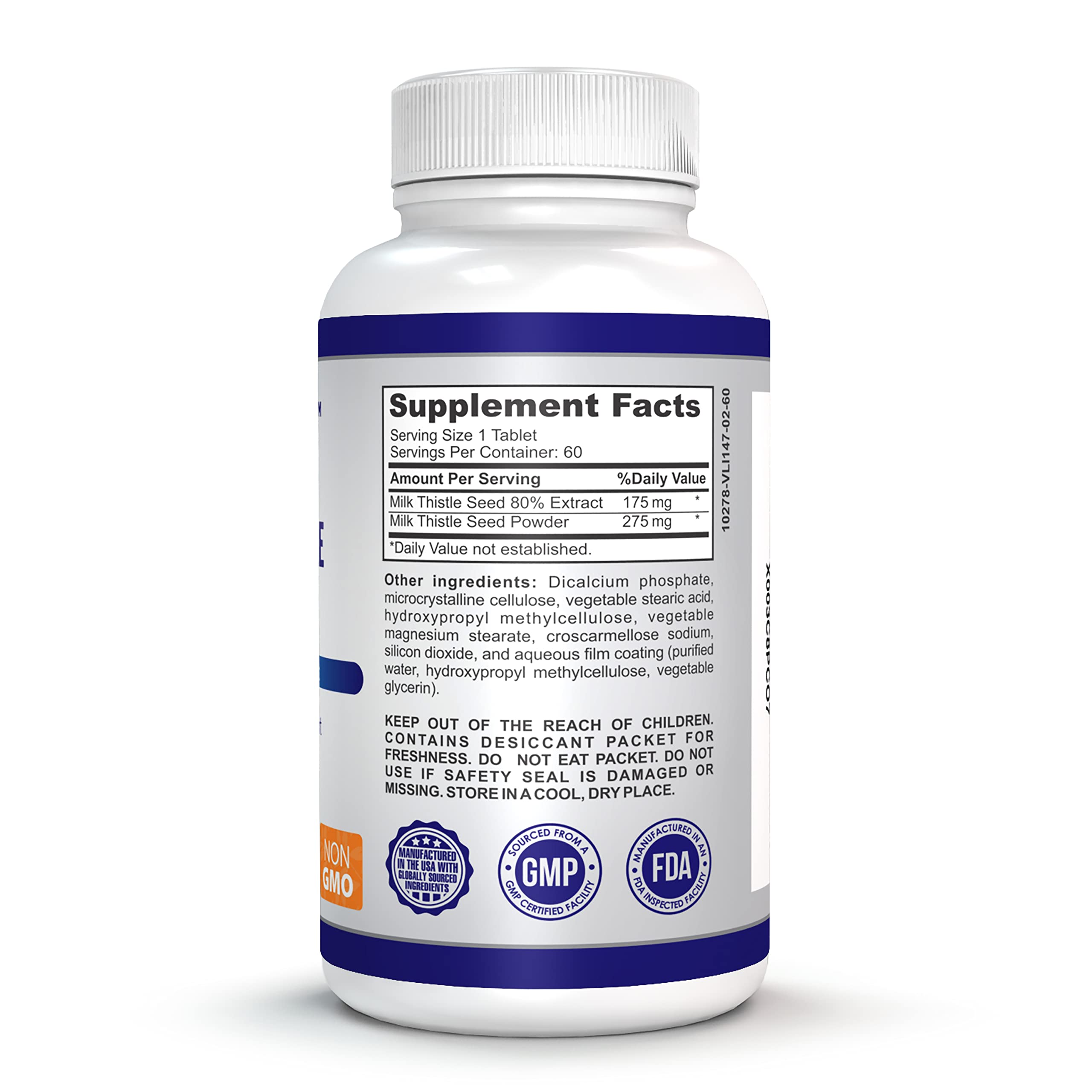 Milk thistle seed powder illustration