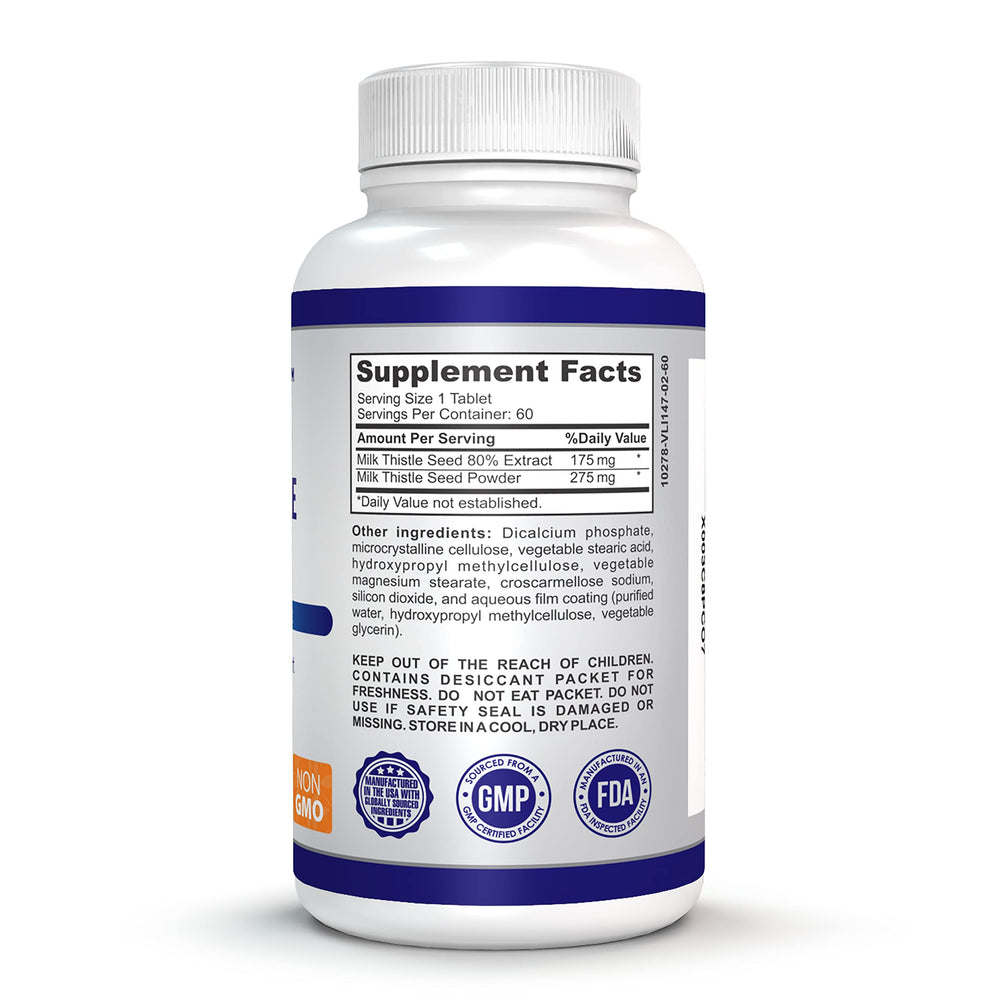Milk thistle seed powder illustration