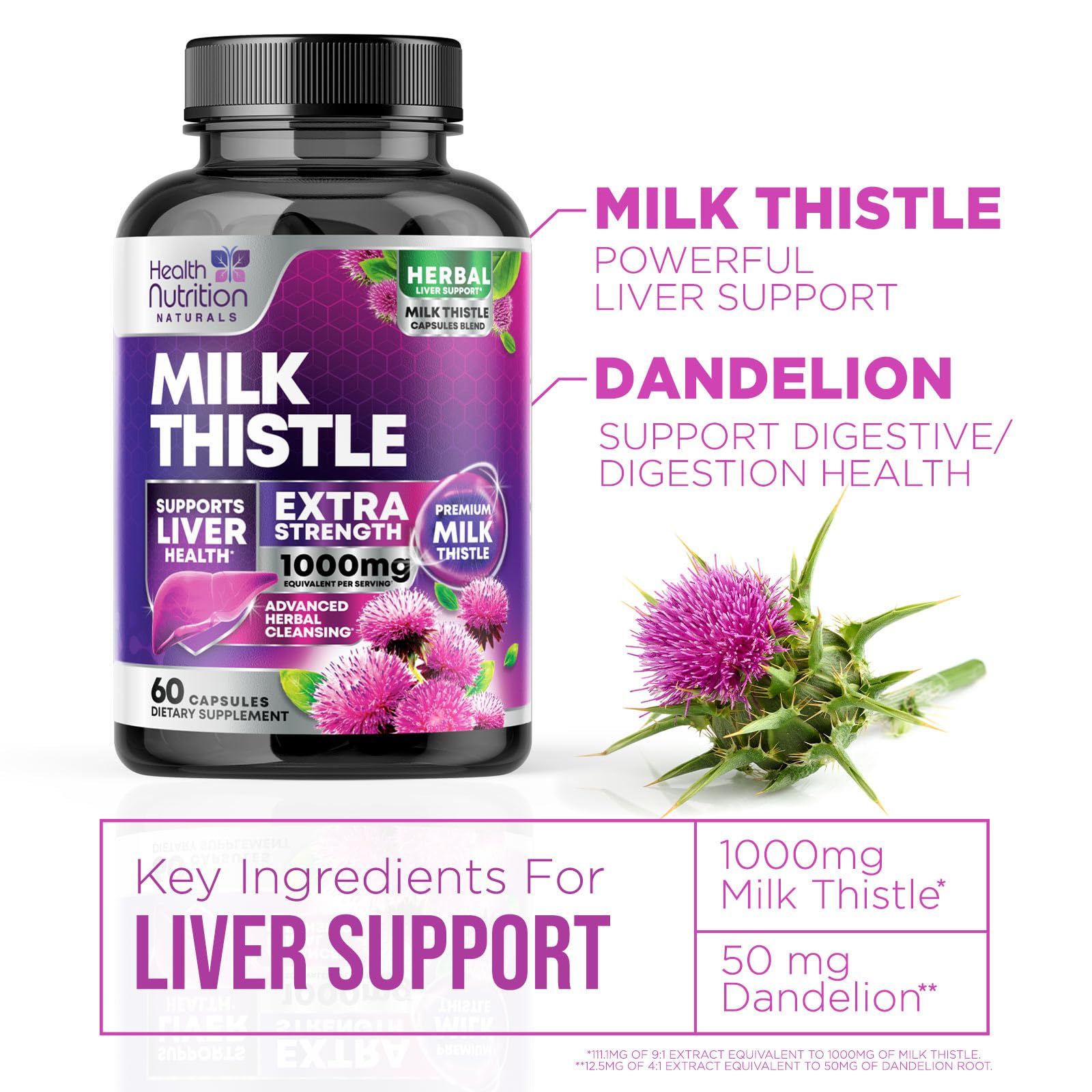 Capsules spilled from Milk Thistle bottle