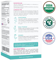 Milk thistle herb in organic lactation capsules