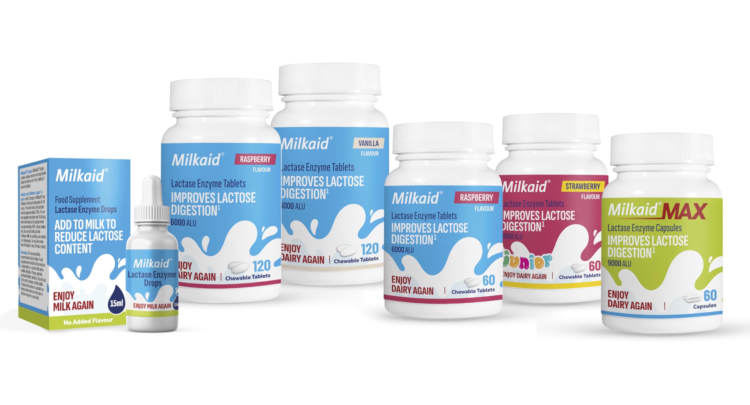 Person taking Milkaid chewables before a dairy meal