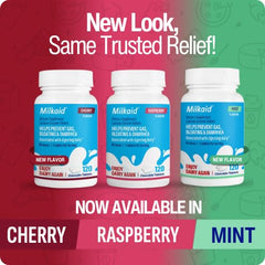 Milkaid chewable tablets taken before dairy meals for convenience