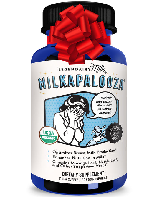 Milkapalooza hero image showing 60-count bottle