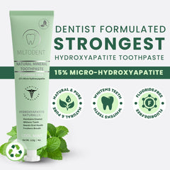 Toothbrush applying foam-free MILTODENT toothpaste