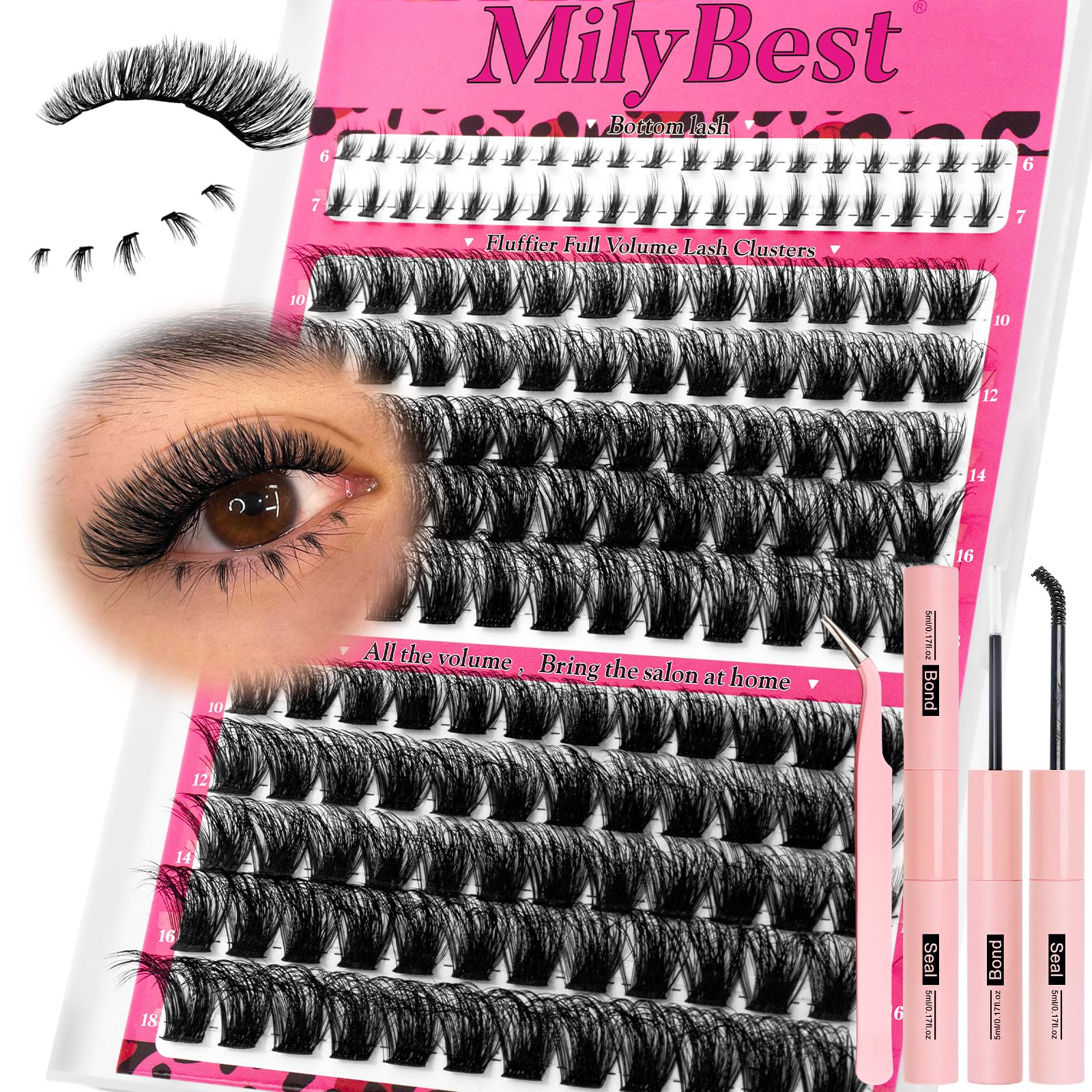 MilyBest Fable lash clusters tray for salon-quality at-home application