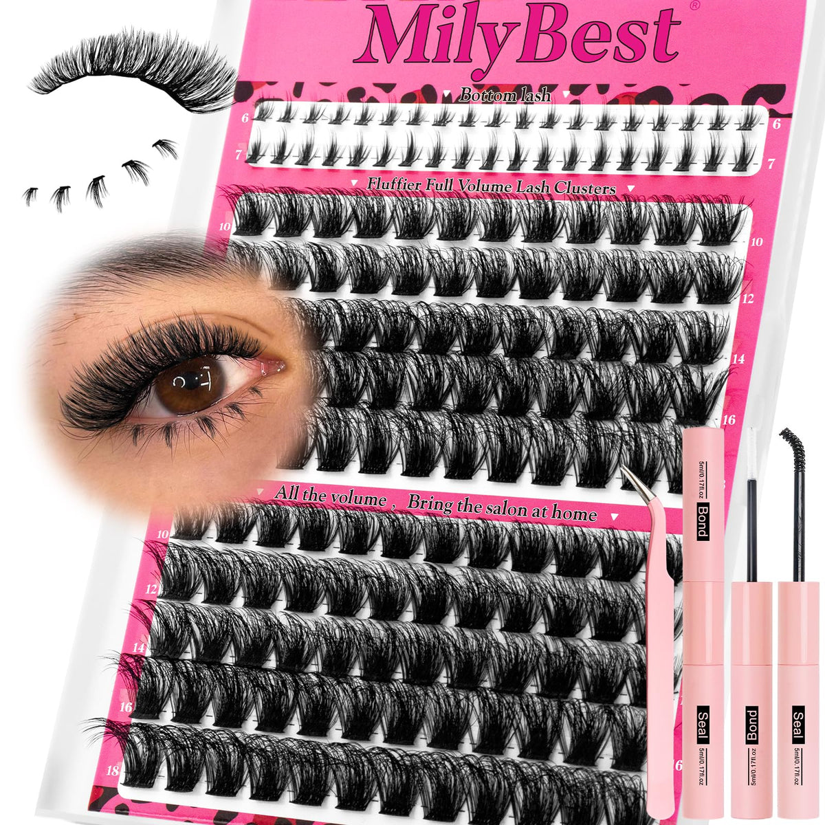 MilyBest Fable lash clusters tray for salon-quality at-home application