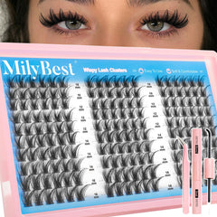 MilyBest lash clusters kit box for at-home salon quality