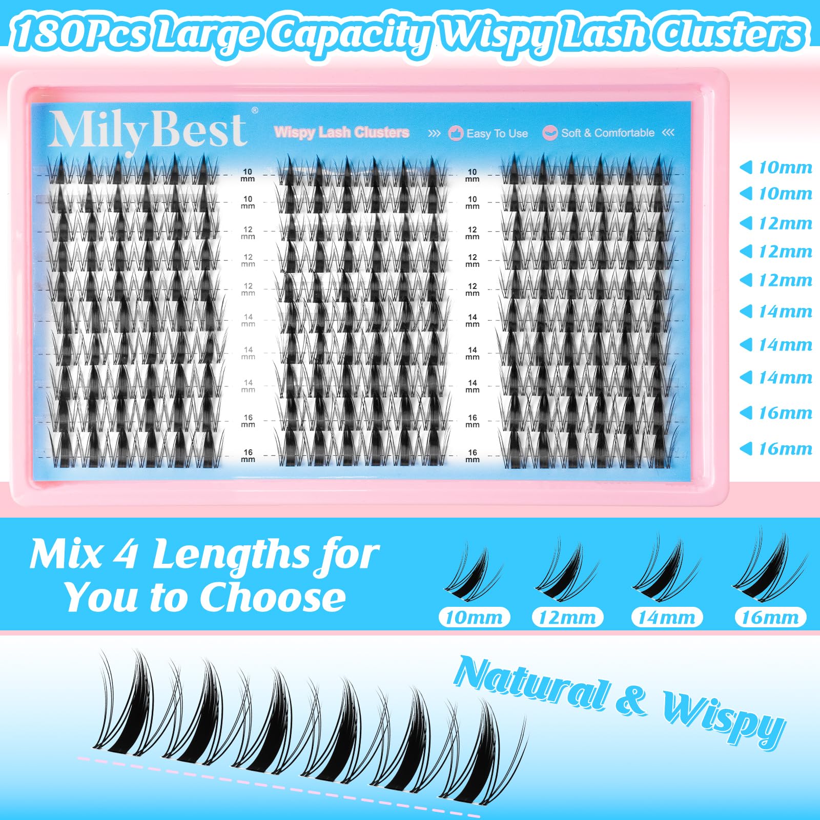 MilyBest lash tweezers enabling precise placement and clean separation.