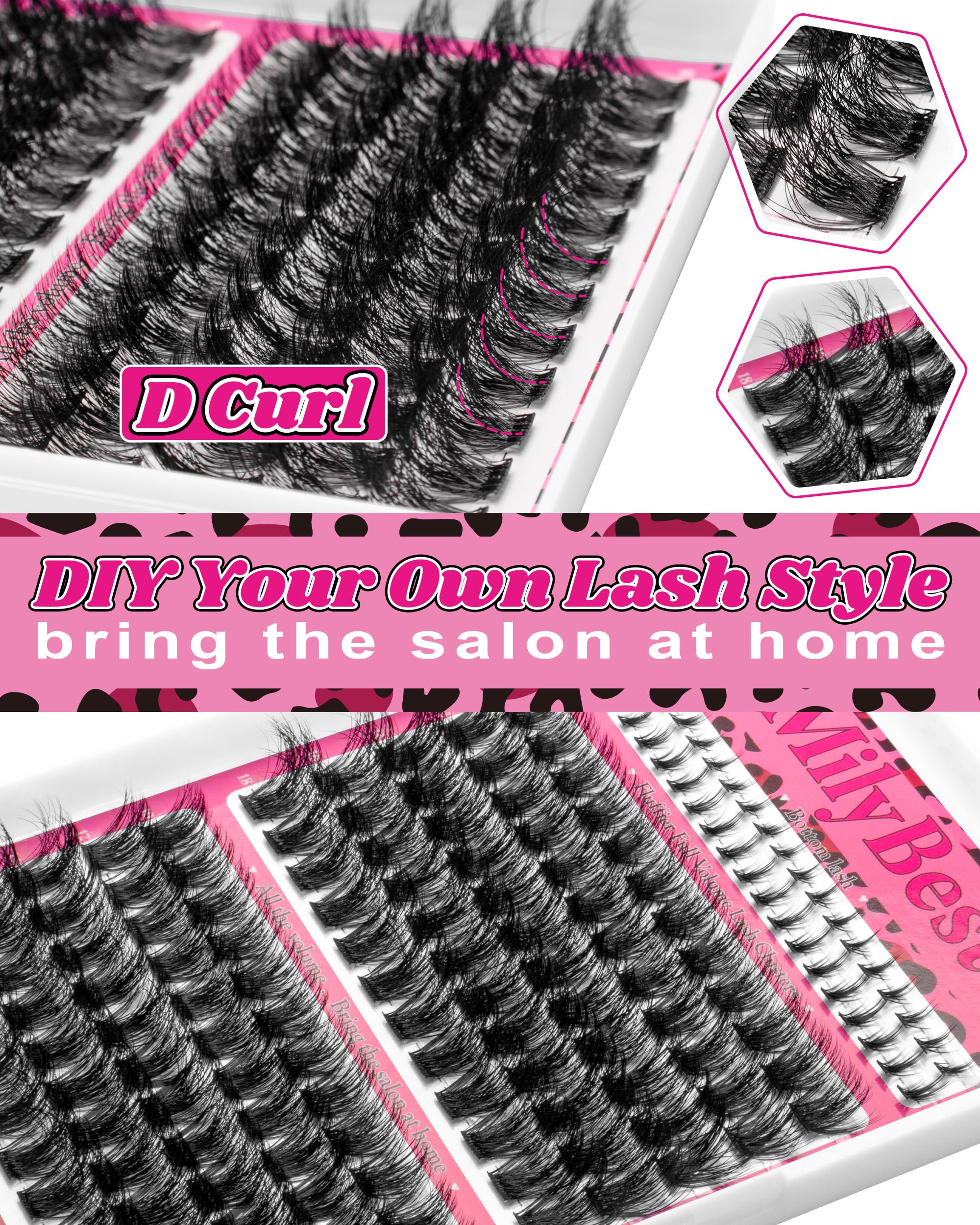 MilyBest spiky clusters 18mm for bold eyes