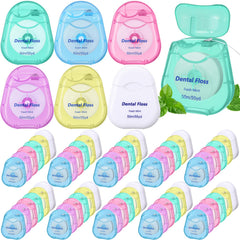 Mimorou 48-pack dental floss bulk in multicolor case